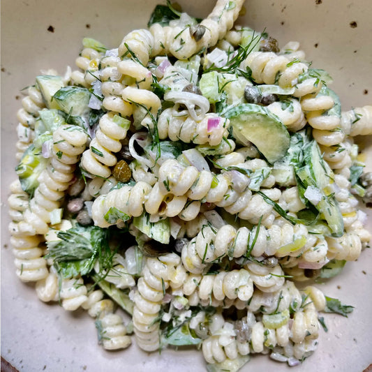 Pasta Salad with Goat Cheese Vinaigrette