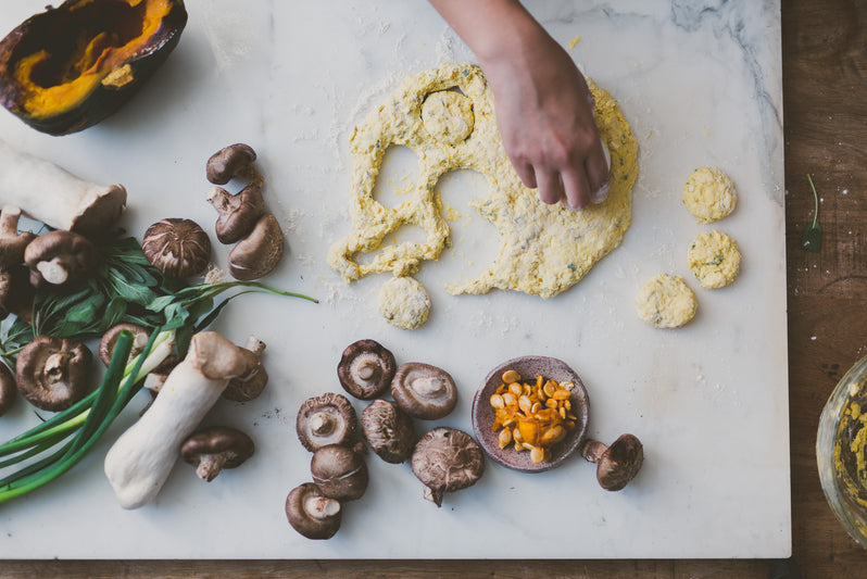 Shiitake + King Oyster Mushroom Crème Fraîche Gravy